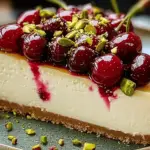 Luscious Lemon-Lime Cherry Pistachio Cheesecake