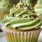 Luscious Pistachio Cupcakes with Vanilla Buttercream Frosting