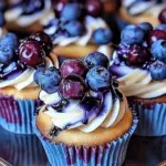 Delicious Blueberry Cheesecake Cupcakes