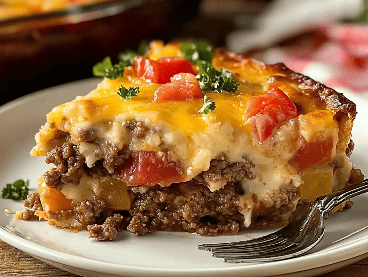 Cowboy Meatloaf and Potato Casserole