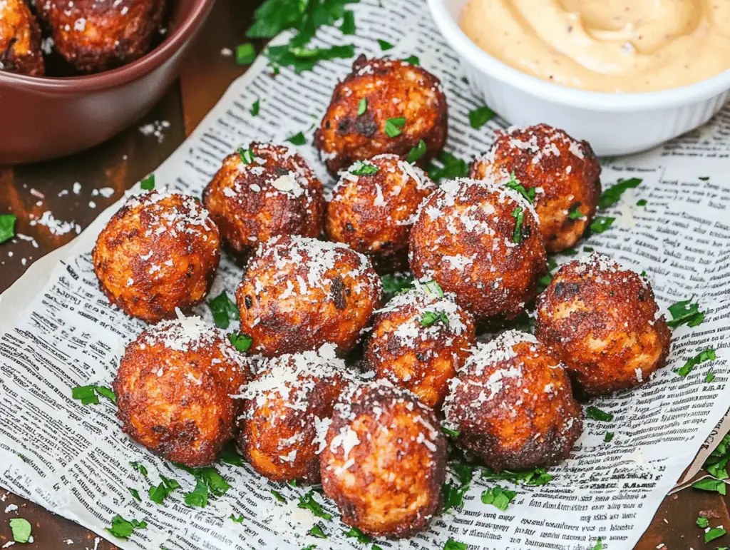 Crispy Parmesan Garlic Potato Balls