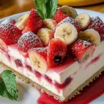 Banana-Strawberry Cheesecake Fantasy