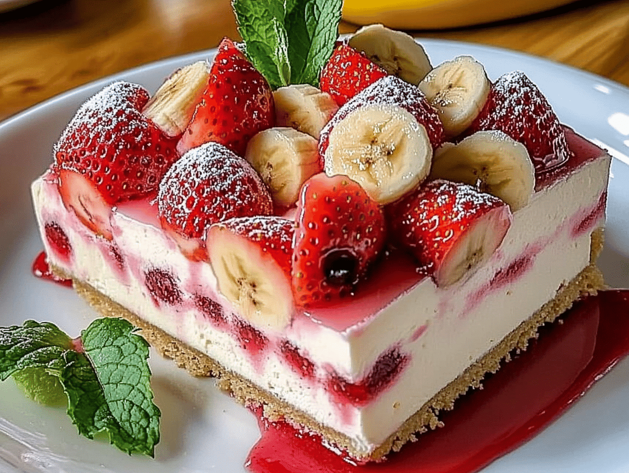 Banana-Strawberry Cheesecake Fantasy