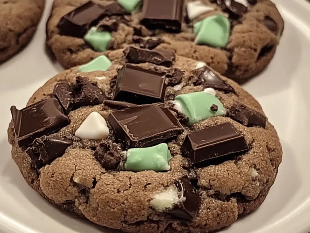 Delicious Mint Chocolate Chunk Cookies!