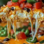 Layered Queso Blanco and Taco Dip