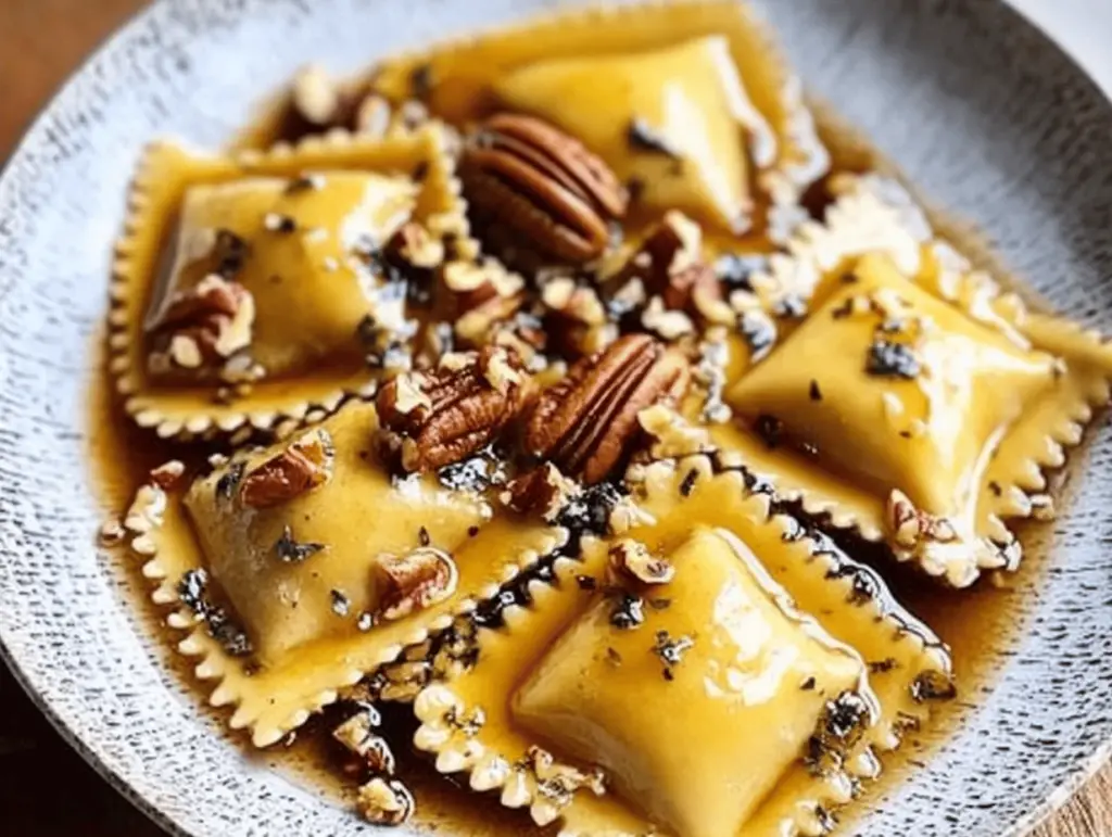 Cozy Butternut Squash Ravioli with Brown Butter and Pecans