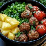 Sweet & Savory Meatballs Bowl