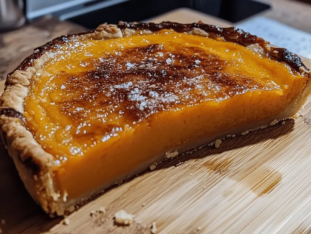 Bourbon Brûlée Pumpkin Pie