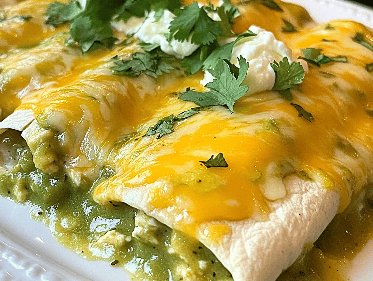 Delicious Green Enchiladas with Chicken