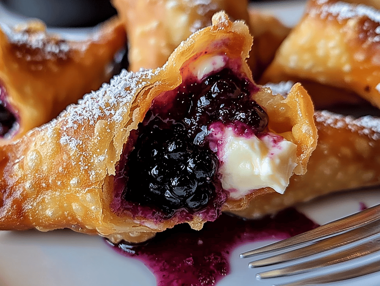 Blackberry Cream Cheese Wontons