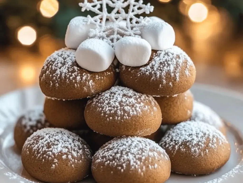 Gingerbread Snowball Cookies