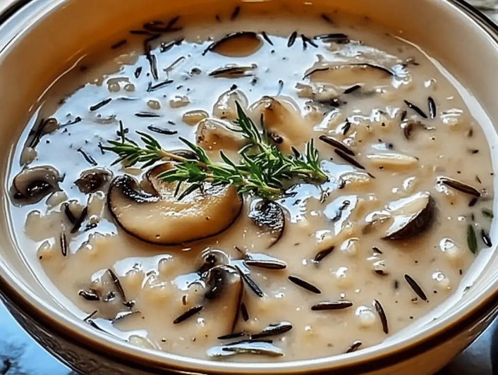 Creamy Wild Rice and Mushroom Soup