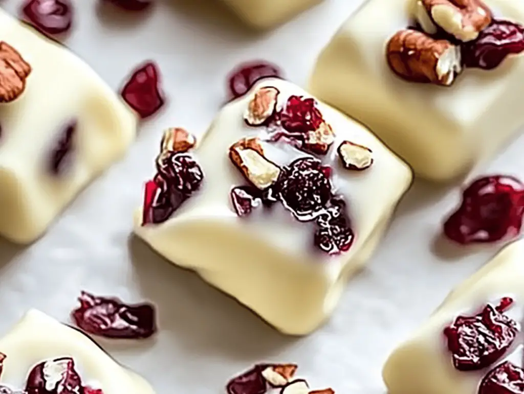 Cranberry Pecan White Chocolate Clusters