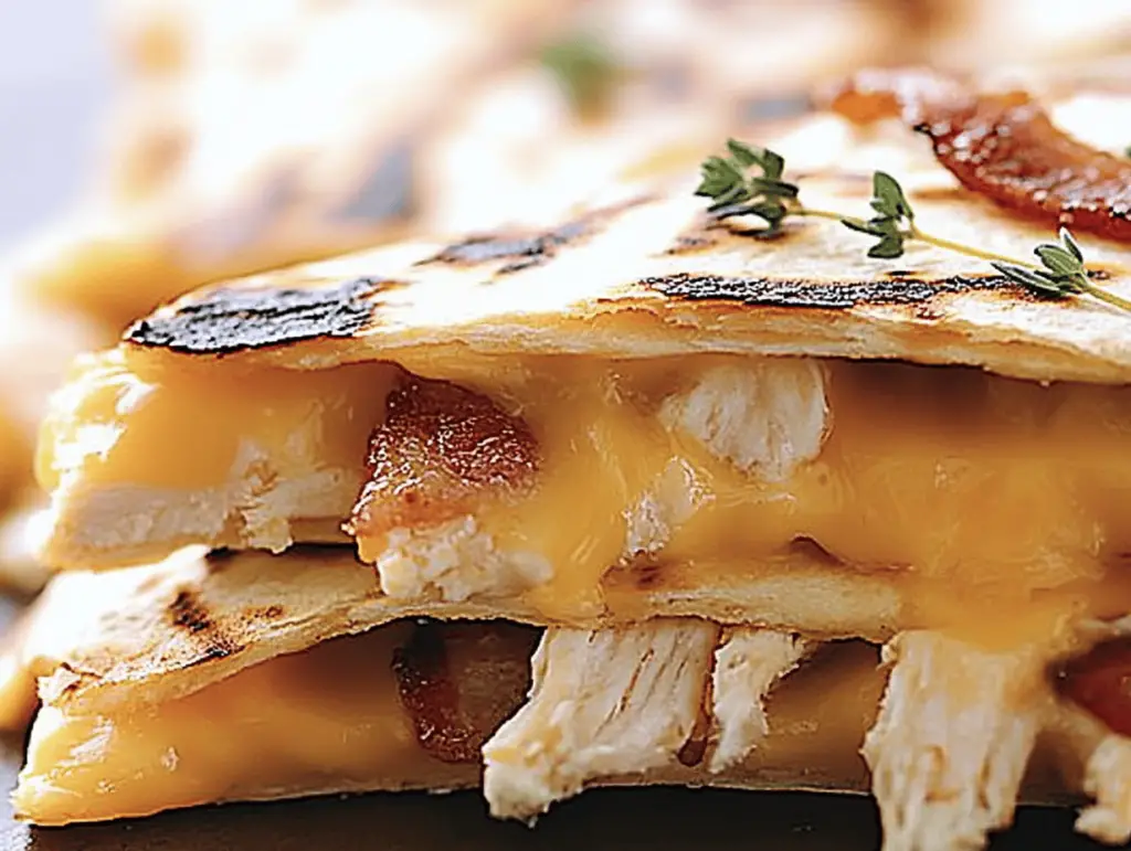 Savory Bacon Ranch Chicken Quesadillas