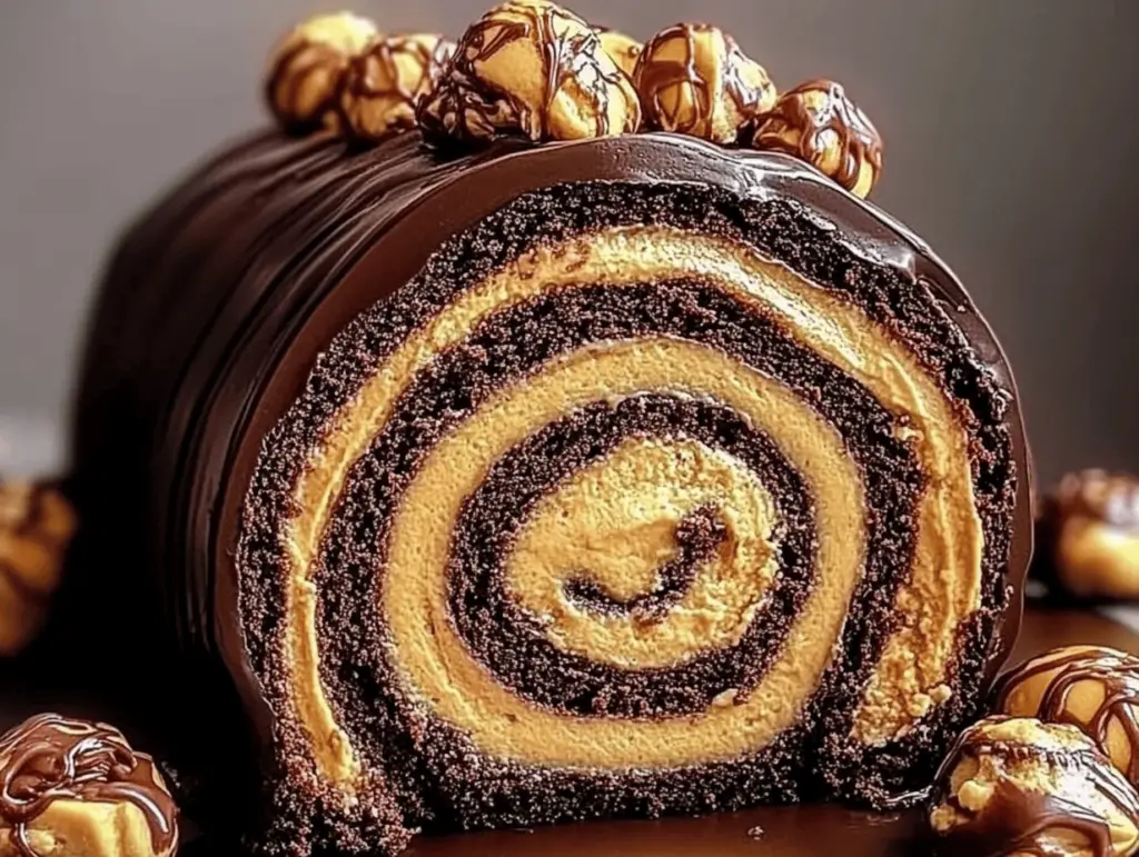 Reese's Peanut Butter Cup Roll Cake