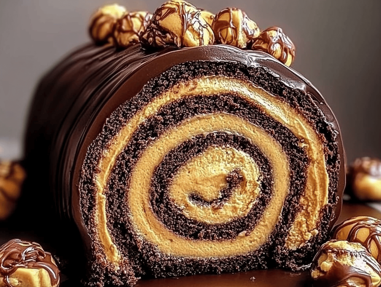 Reese’s Peanut Butter Cup Roll Cake