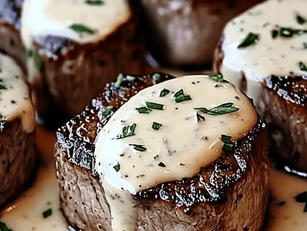 Garlic Butter Steak Bites with Parmesan Cream Sauce