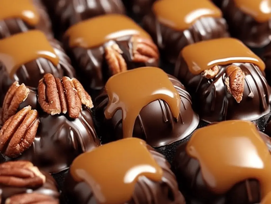 Turtle Candy with Pecans and Caramel