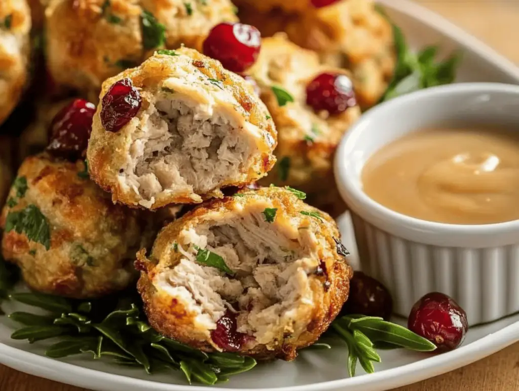 Cranberry Turkey Stuffing Balls