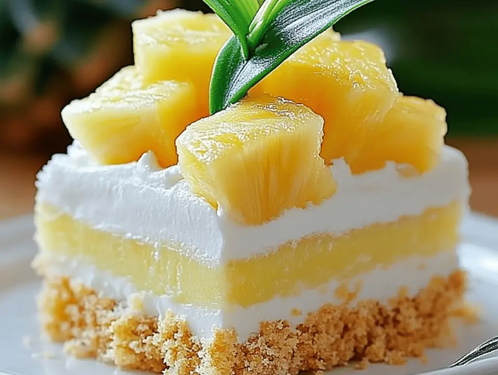 No Bake Pineapple Cream Dessert