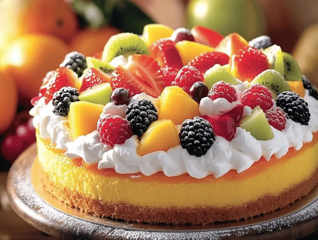 Tropical Coconut Tart with Sweet Fruit Sauce