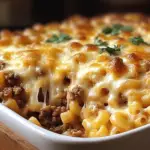 Cheesy Beef Mac and Cheese Bake