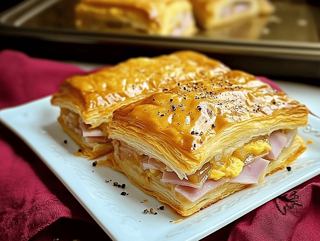 Flaky Crescent Squares with Sausage, Egg, and Cheese