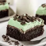 Chocolate Mint Poke Cake