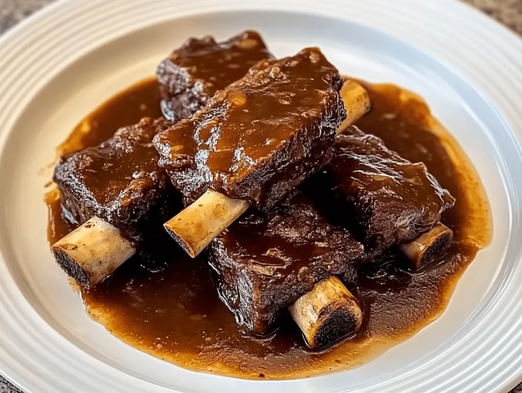 Slow Cooker Barbequed Beef Ribs