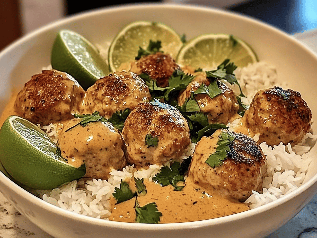 Coconut Curry Chicken Meatballs