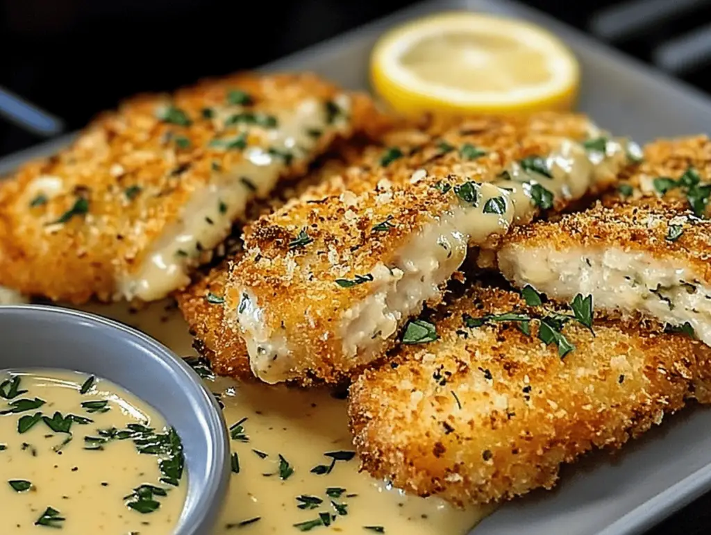 Crispy Panko-Crusted Fish with Zesty Lemon Dill Sauce