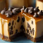 Mini Caramel Chocolate Chip Cheesecakes