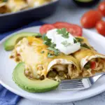 Simple Salsa Verde Chicken Enchiladas