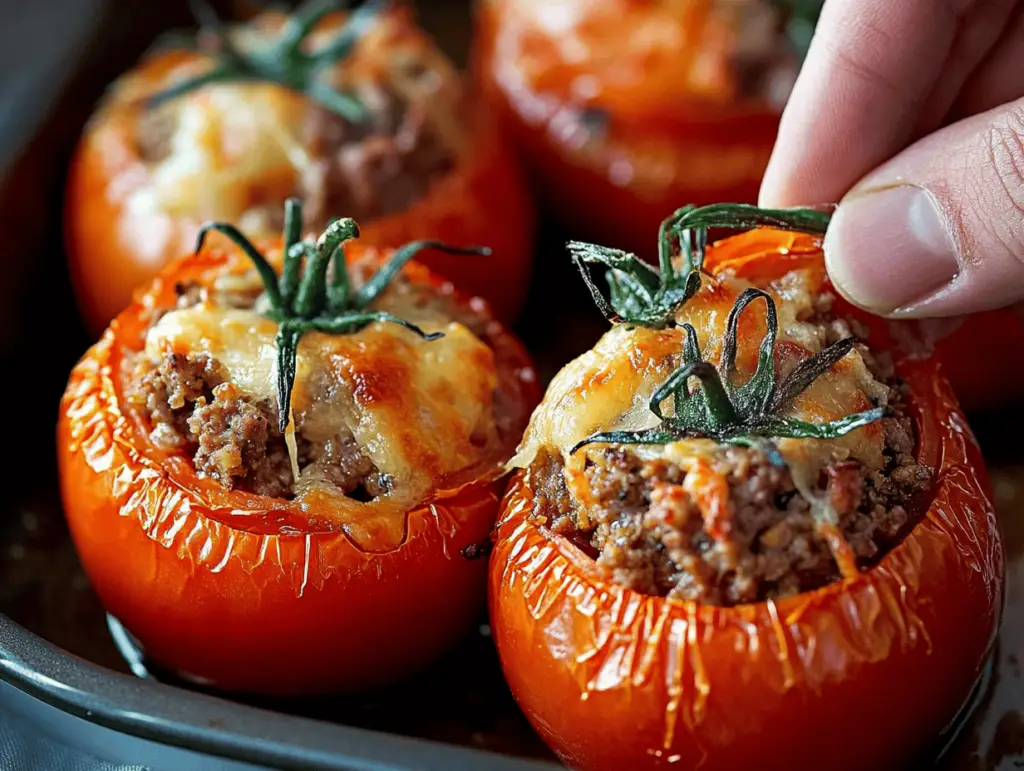 Delicious Meat Stuffed Tomatoes