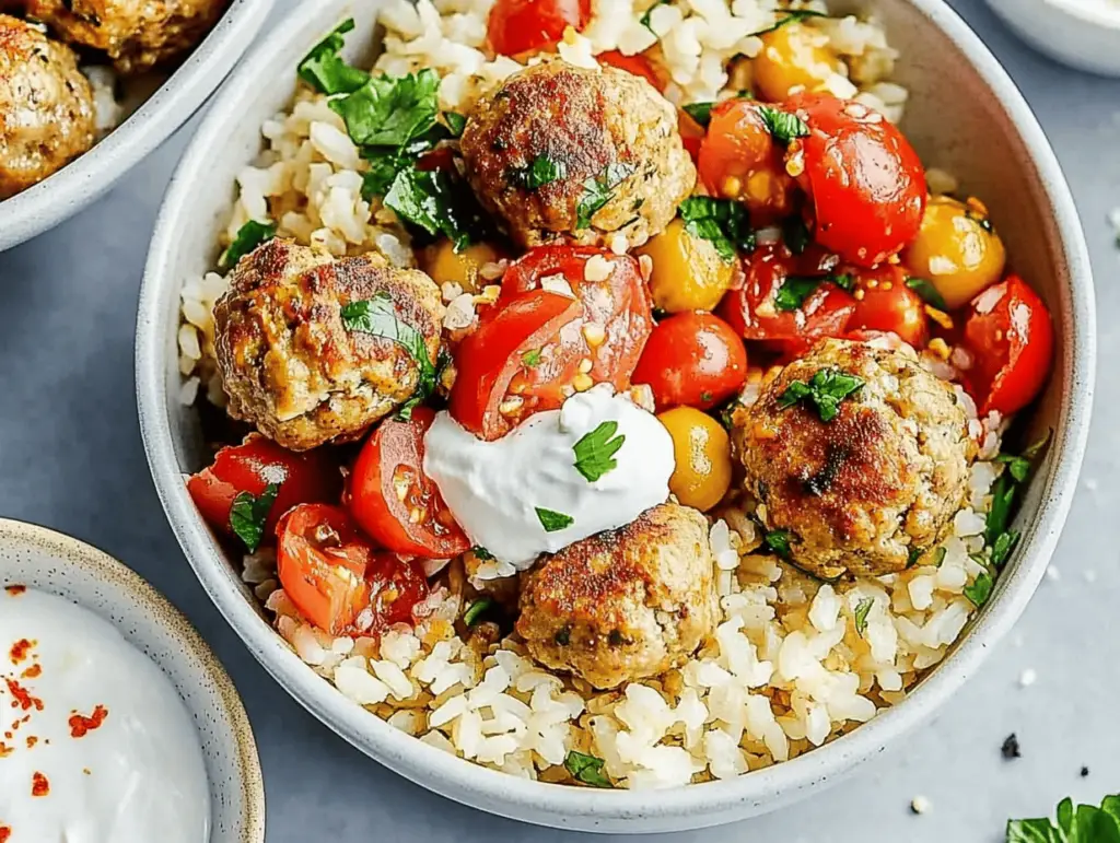 Mediterranean Chicken Meatballs