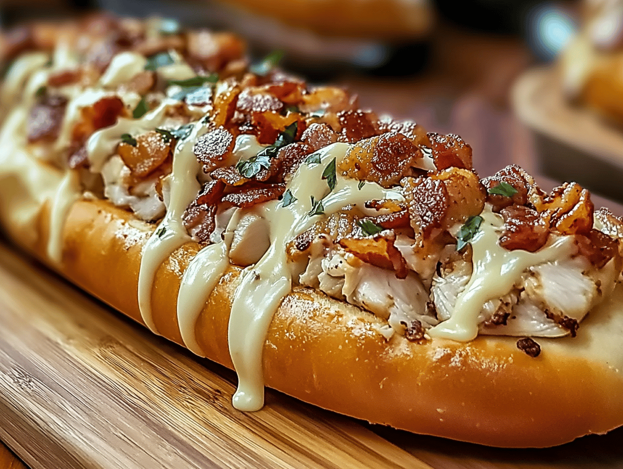 Chicken Turkey Bacon Ranch Stuffed Bread