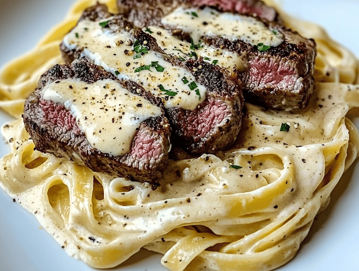 Creamy Cajun Steak Alfredo Sensation