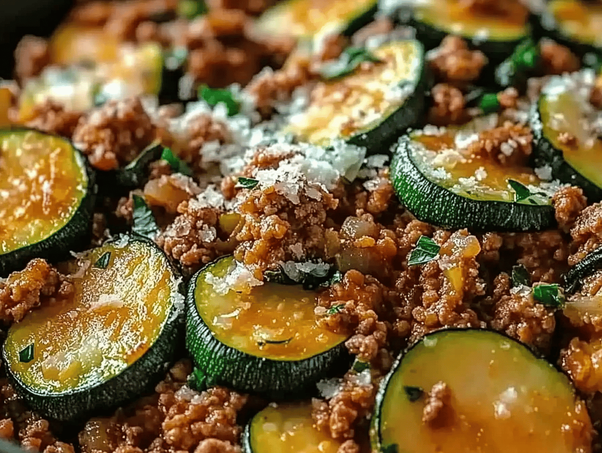 Quick & Healthy Ground Turkey and Zucchini Skillet