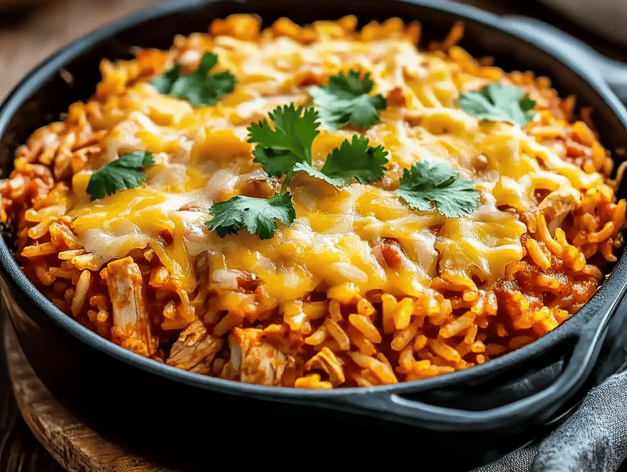 Chicken Enchilada Rice Casserole