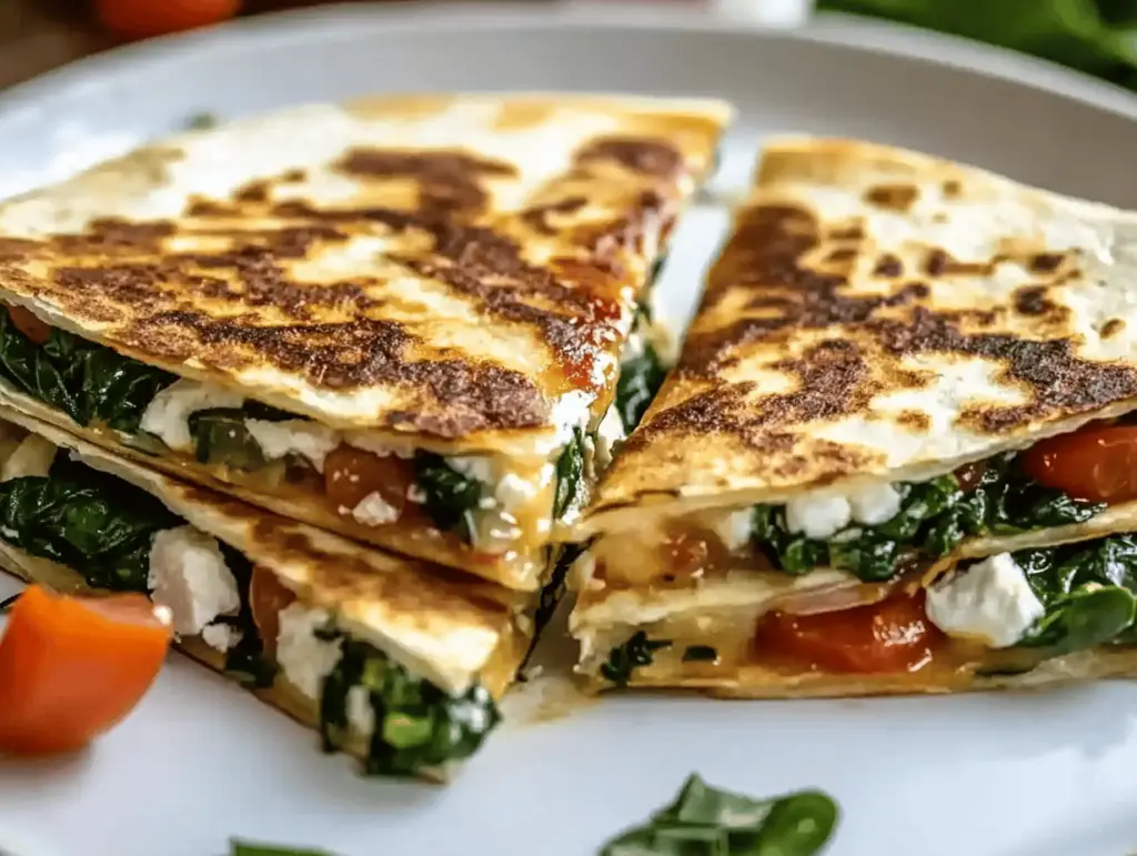 Spinach and Feta Quesadillas