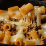 Delicious Rigatoni with Ground Beef and Cheese