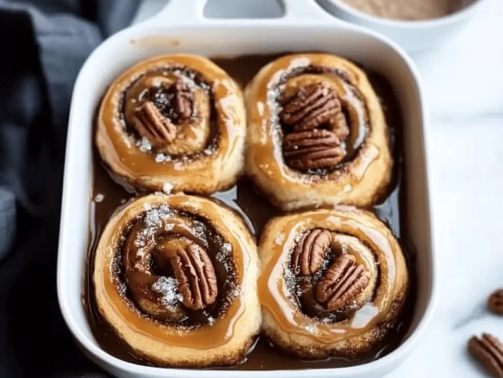 Delicious Caramel Pecan Cinnamon Rolls