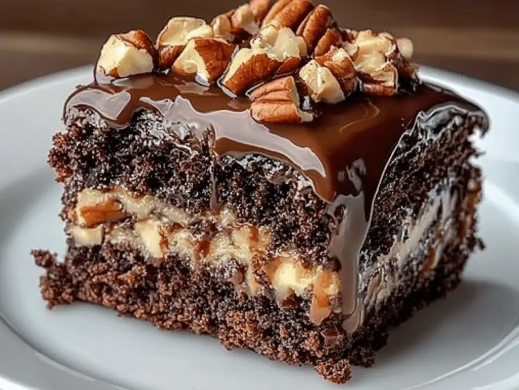 Indulge in This Decadent German Chocolate Poke Cake