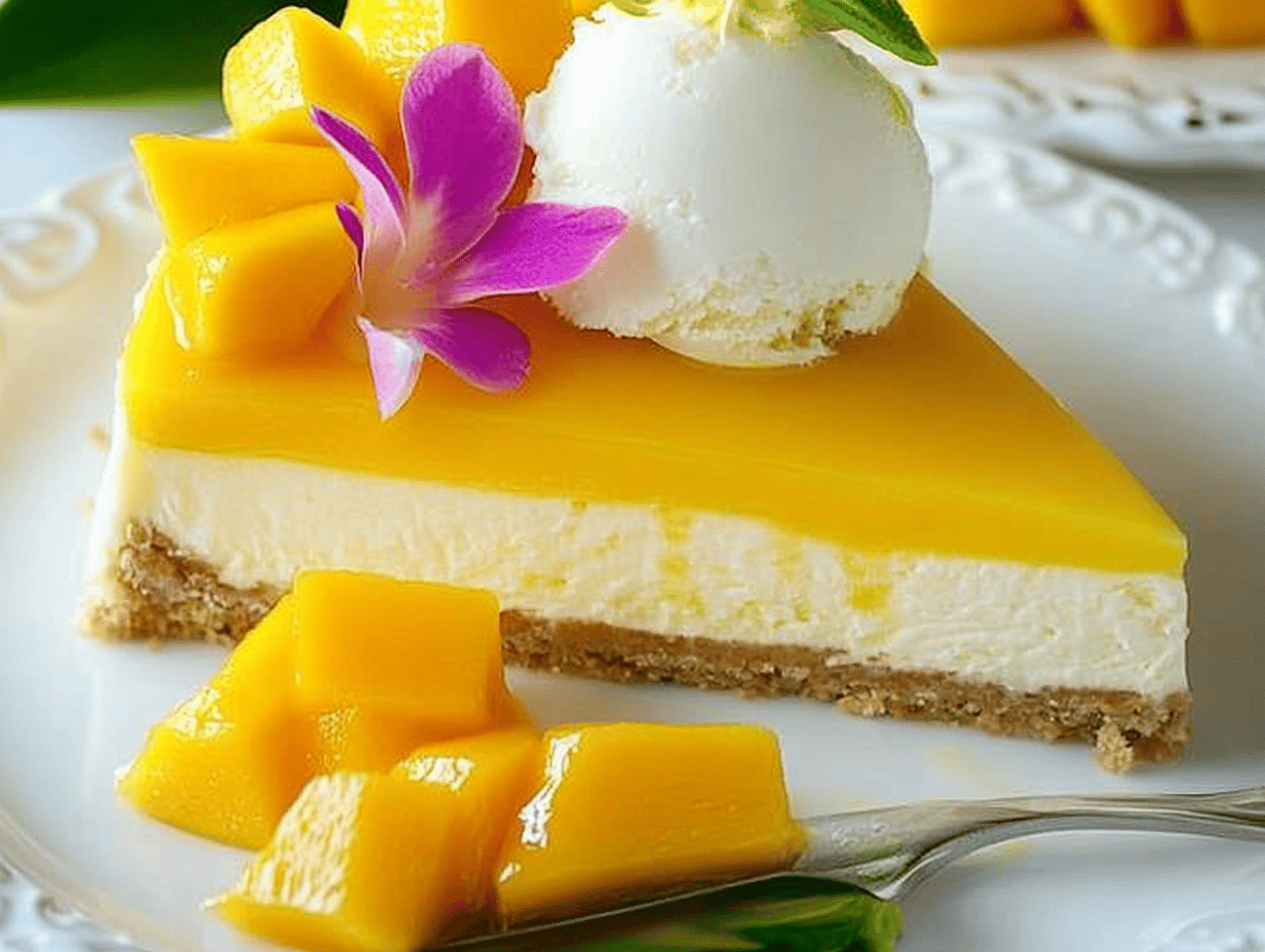 Delightful Mango Cheesecake