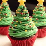 Festive Christmas Tree Cupcakes