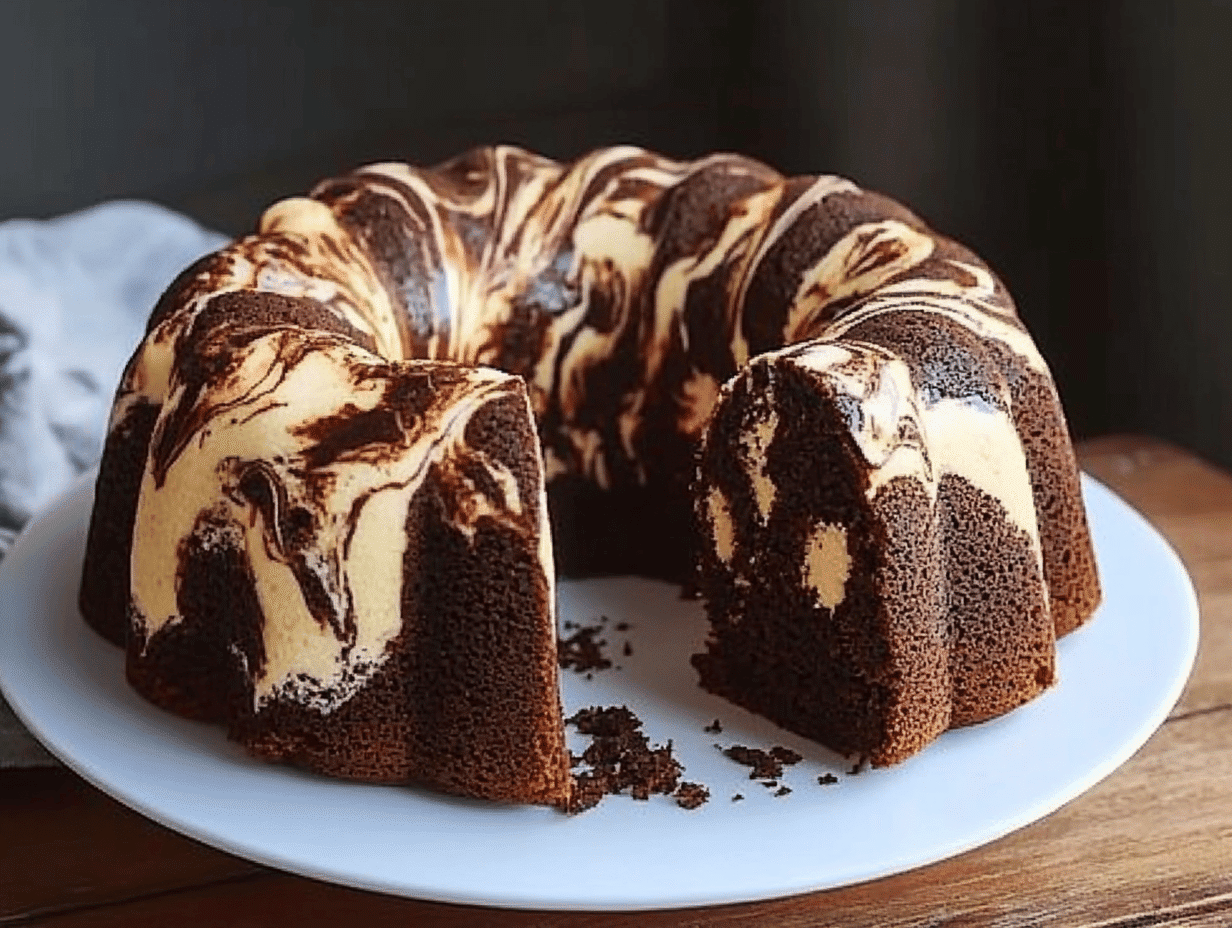 Deliciously Swirled Marble Cake