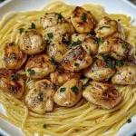 Garlic Butter Chicken with Lemon Parmesan Pasta