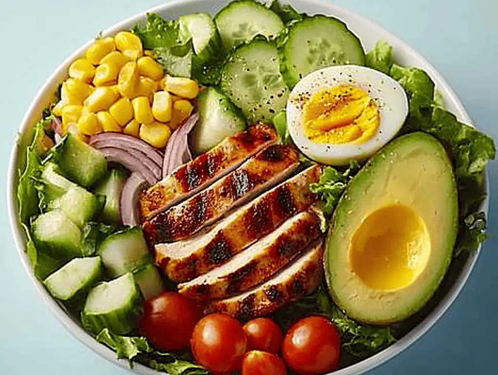 Delicious Grilled Chicken and Avocado Garden Salad