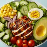 Delicious Grilled Chicken and Avocado Garden Salad