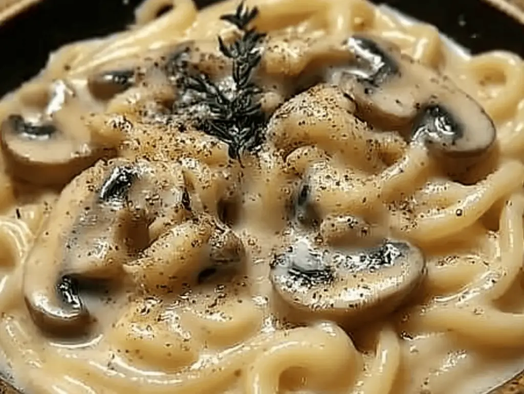 Indulge in Creamy Mushroom Udon